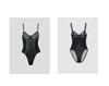 French Chic Black Lace Push-Up Embroidered Bodycon Camisole Bodysuit