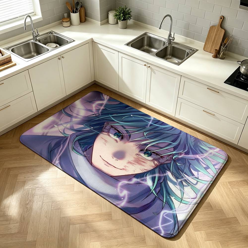 Hajime Kashimo Jujutsu Kaisen Manga Shower Room Absorbent Small Floor Mat Soft Comfortable Decorative Foot Mat