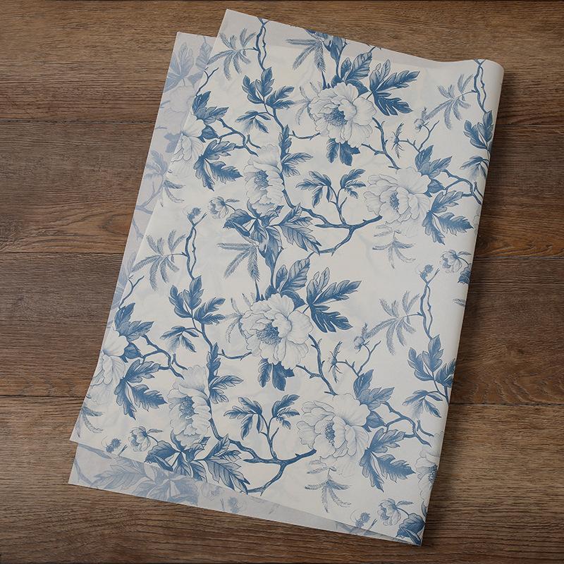 

5 шт. Бумага для крафт-бумаги ручной работы с изображением пиона, винтажные подарочные упаковочные материалы, бумага с изображением пиона, цветочный дизайн, экологически чистые