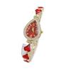Fashion Accessory Heart Bracelet Watch Waterdrop Shaped Case Women's Quartz Watch Daily Use