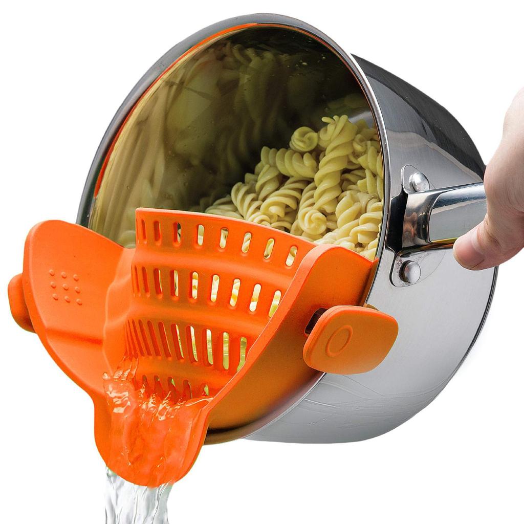 Silicone Drainer Pot Drain Vegetable Pasta Drain Leak-proof Drainer