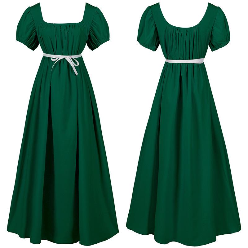 Frühling 2025 Damen Mittelalterliches High-Waist Bridgerton Cosplay-Kleid