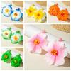Sweet Fabric Flower Earrings Colorful Beach Drop Earrings Beautiful Floral Pendant Earrings  Women
