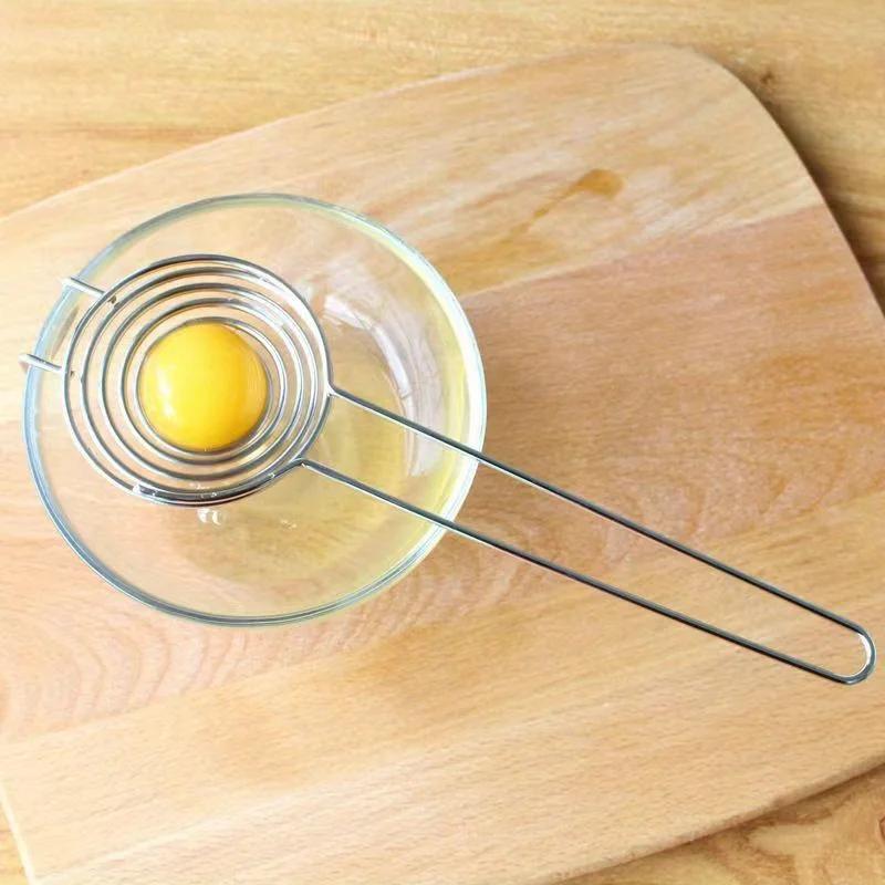 Separator Premium de Gălbenușuri din Oțel Inoxidabil - Divizor Fără Efort pentru Albușuri și Gălbenușuri cu Funcție de Filtrare pentru Ouă Separate