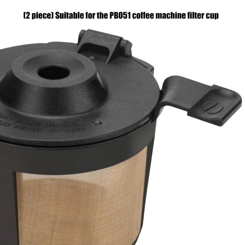 2PCS Easy Cleaning Filter Cup Accessory Plastic Texture Suitable for Coffee Makers with Simple Assembly and Portability