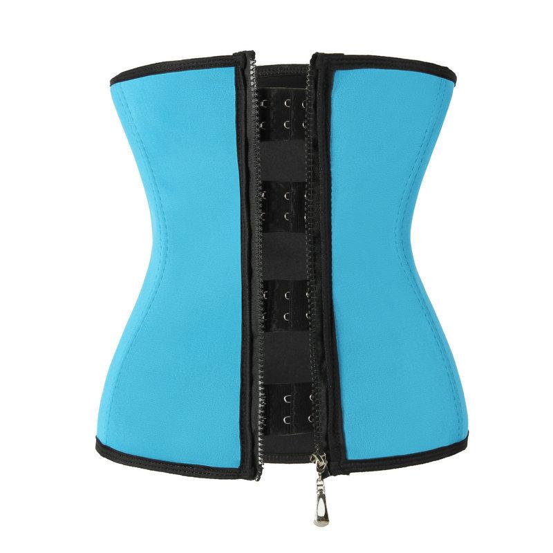 Solid Color Zipper Body Shaping Waist Gathers Stereotypes Adjustable Abdomen Belt Corset Women
