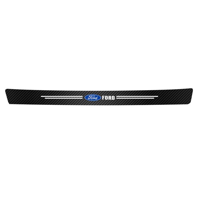 VOPL3 Car Carbon Fiber Trunk Stickers Car Threshold Sticker For Ford Focus Fiesta Mondeo Explorer Transit Fusion Auto Decorative Decal