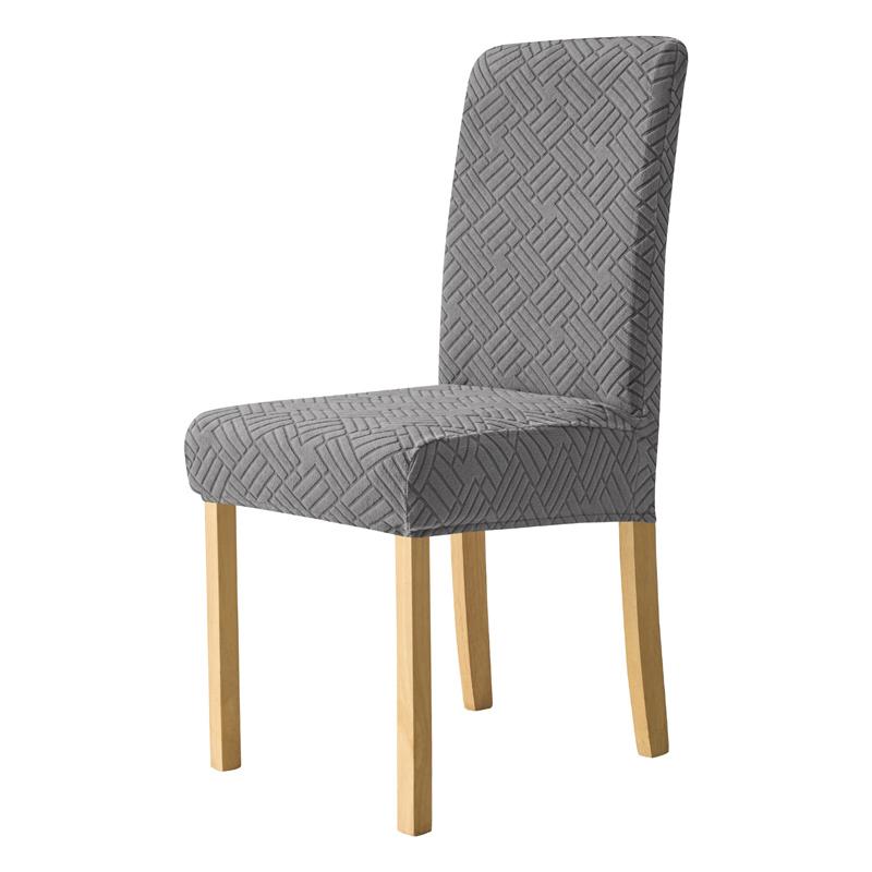 1Pc Jacquard Dining Chair Covers Stretch Kitchen Chair Slipcovers Elastic Chairs Seat Protector for Living Room Wedding Kitchen