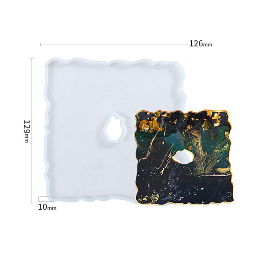 Silicone World DIY Coaster Resin Epoxy Mold Tea Coaster lrregular shape Resin Molds Silicone Wine Glass Coasters Epoxy Mould