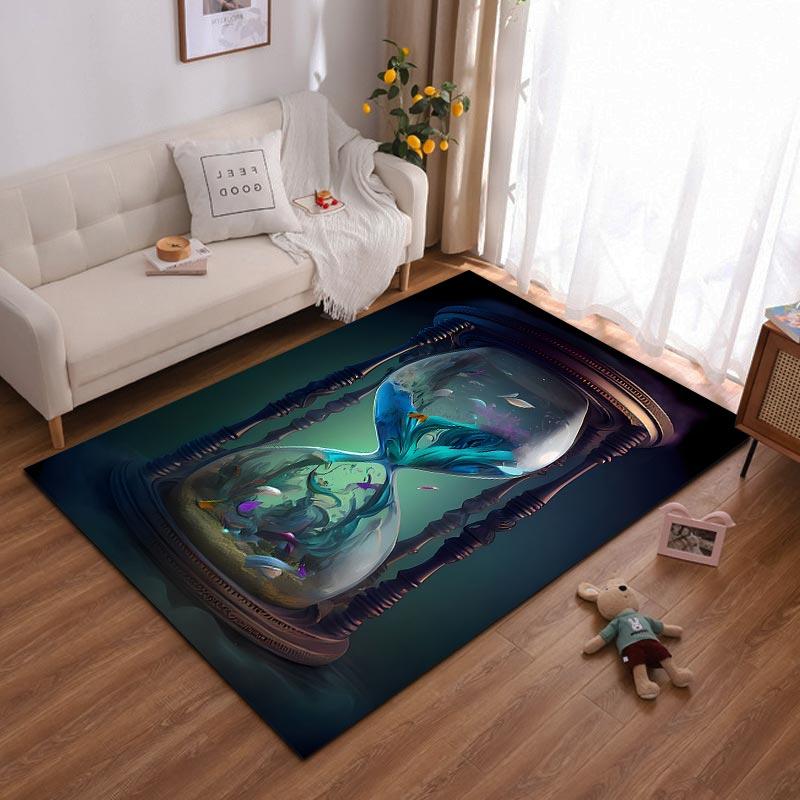 

Fantasy Hourglass Design Carpet with Vibrant Colors and Abstract Art Suitable for use as an anti-slip for living room bedroom sofas 40x60cm( 15x23in )