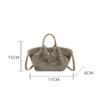 Chic Plush Women's Tote Bag, Imitati Mink Fur Women Handbag, Vegetable Basket Bag, Pleated Bag, Stylish Shoulder Crossbody Bag