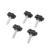 6Pcs Industrial Screws Ergonomic Knob Plastic Tighten Bolt Knob Hexagonal Head Handle Hand Screw Plastic Tighten Bolt