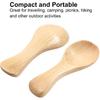 2 pcs Mini Wooden Spoons, Small Size Versatile Kitchen Accessories Ideal for Coffee, Sugar, Salt, Honey, Spices(Khaki)