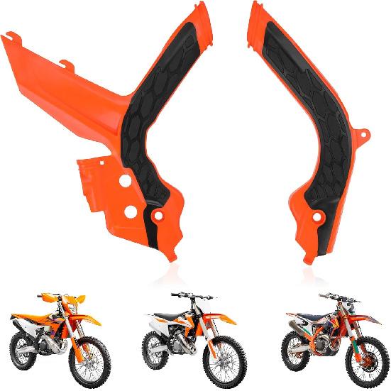 

Dirt Bike Frame Grip Motorcycle Frame Guards Protector for 125-450 SX SXF XC XCF 2019-2022 125-500 EXC EXCF XCW XCFW 2020-2024 Orange