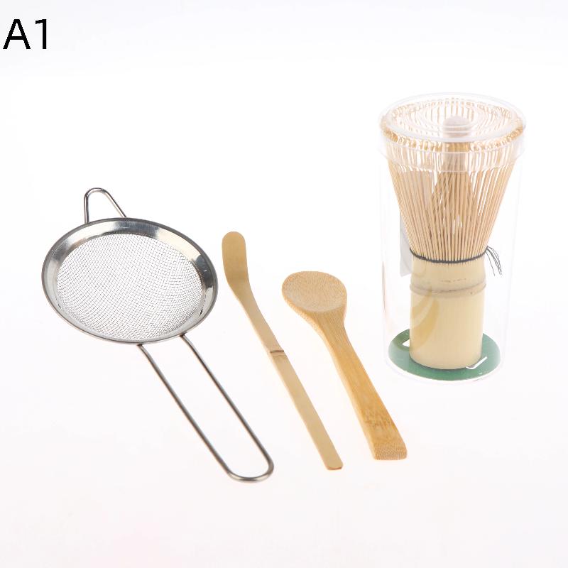 

4Pcs Matcha Whisk Set Handmade Bamboo Matcha Whisk Traditional Tea Scoop Deep Scoop Tea Strainer Clear Whisk Storage Holder