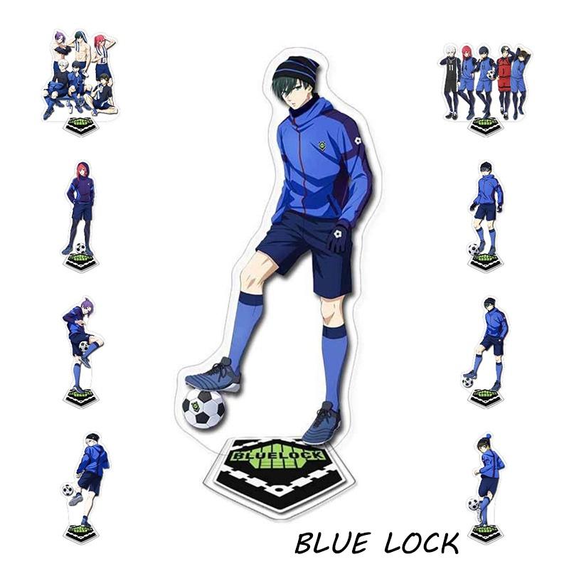 Blue Prison-themed Acrylic Double-layered Standee Anime Display Collectible