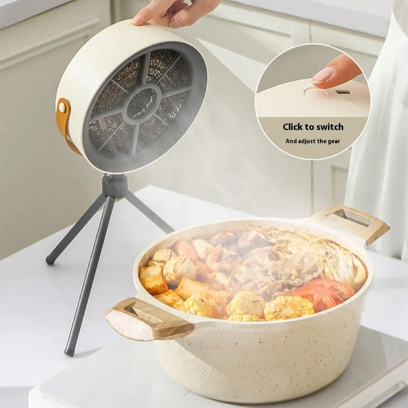 Portable Soot Purifying Fan Desktop Range Hood Plastic Texture for Soot and Cooking with Multi Layer Filtration System