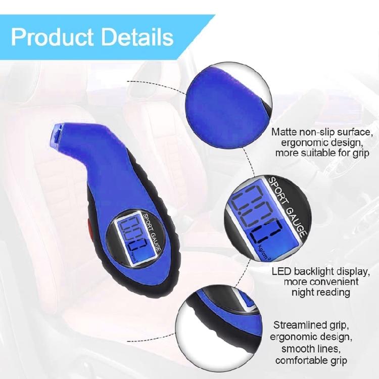 Tire PressureMonitoring Tool 9.9Bar Digital Tire Pressure Gauge for Car Truck