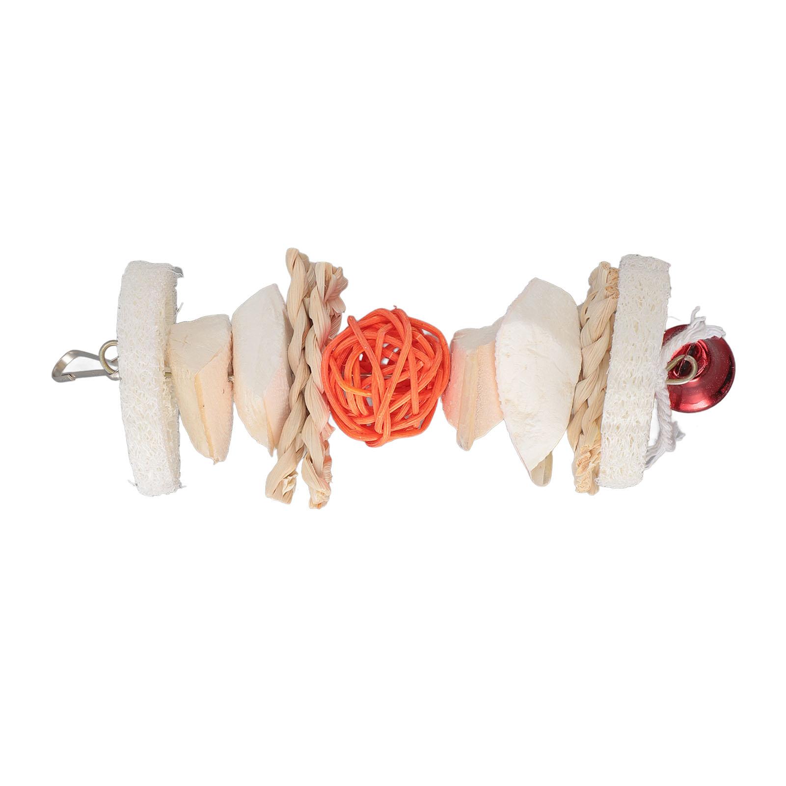 

Parrot Chew Toy Hand Woven Calcium Supplement Cuttlefish Bone Bird Cage Toys for Small Parrots Parakeets Conures