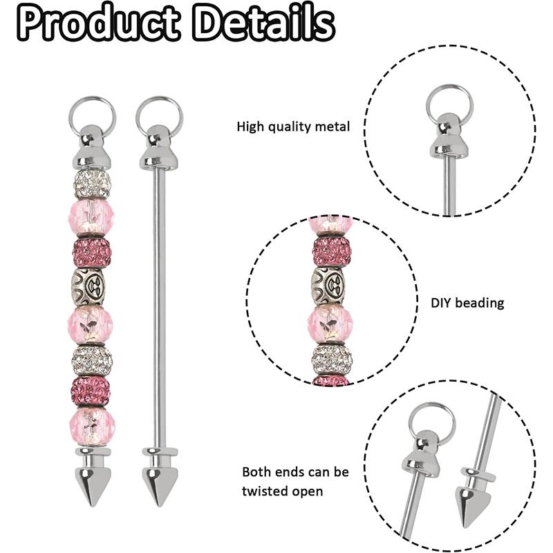 WTEMPO Bar breloc cu mărgele pentru mărgele Vrac Consumabile pentru fabricarea brelocurilor 3 culori DIY Nuntă creativă Decor petrecere de ziua de naștere Cadouri Brelocuri