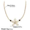 Bohemian style shell woven flower pendant with adjustable beach necklace