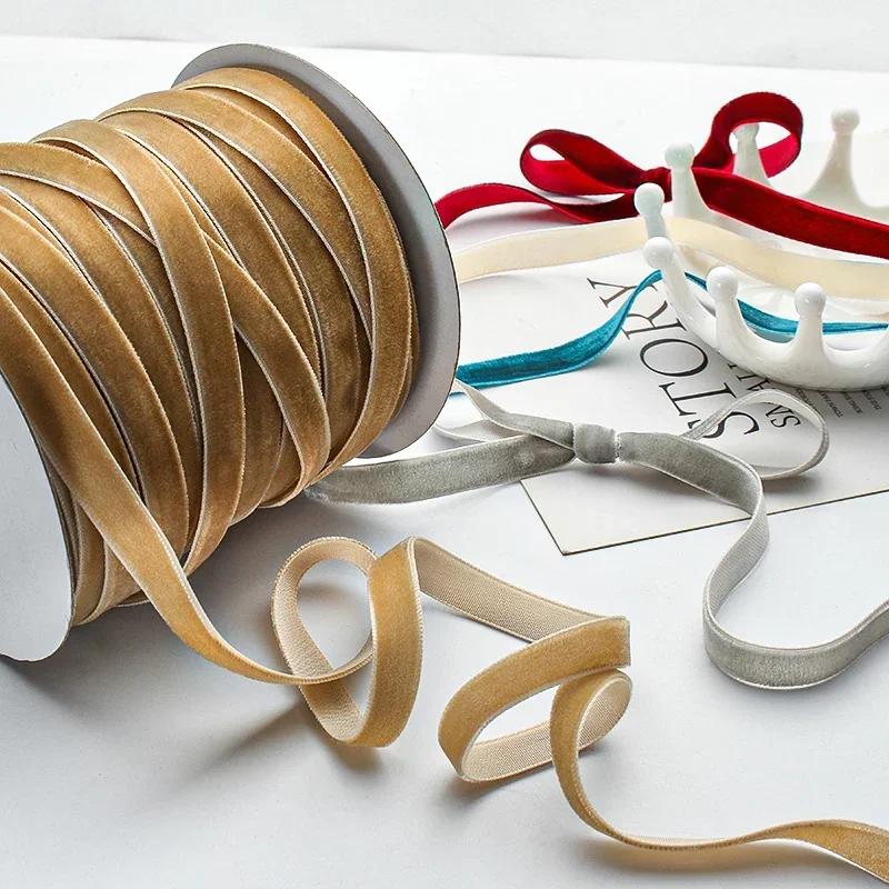 45 Meter 1 cm Samtband Hochzeitsparty Handgemacht Geschenkverpackung Schleifen für Haare DIY Bekleidung Bekleidungszubehör Nähhandwerk Stoff