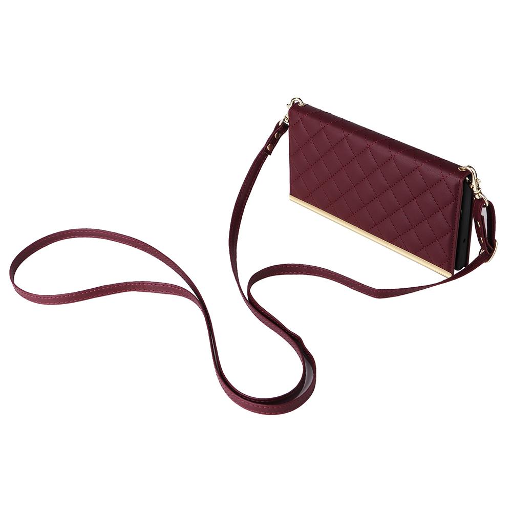 For Samsung Galaxy S25 Ultra Case Suction Cup PU Leather Wallet Phone Cover with Straps
