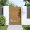 VidaXL Garden Gate, Patio Gate, Security Barrier, Outdoor Door Terrace, 85x125 Cm Corten Steel 153222