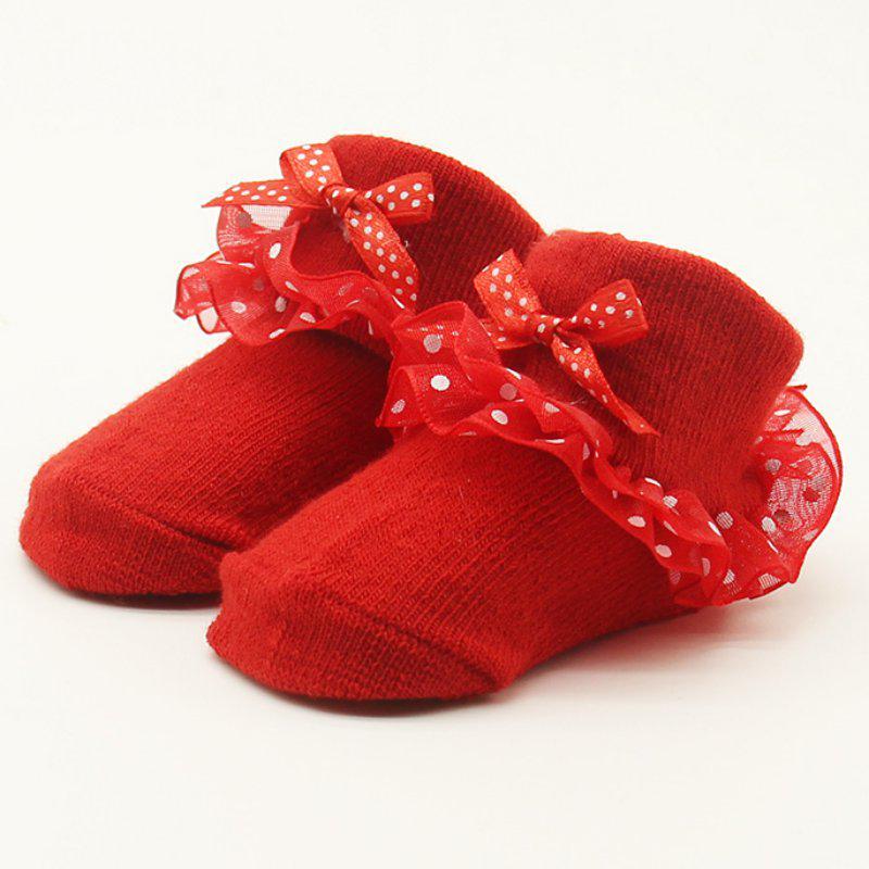 Infant Baby Girl Lace Ruffle Frilly Ankle Socks Sweet Princess Soft Cotton Socks