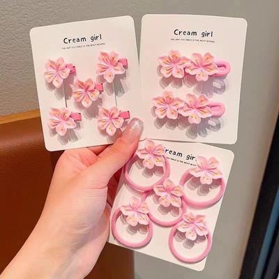 Baby Hair Clip Set Baby Headband Accessories Cute Kid Hair Clip Hairpins Pink Floral Girl Baby Barrettes Hair Accessories
