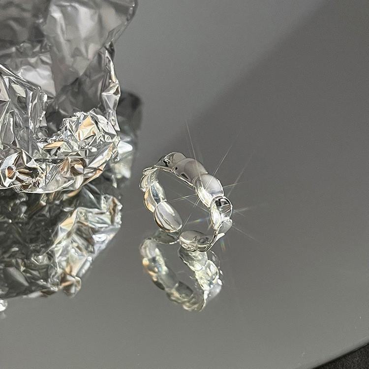 Contemporary Geometric Design Copper Ring For Women Trendy Adjustable Finger Jewelry