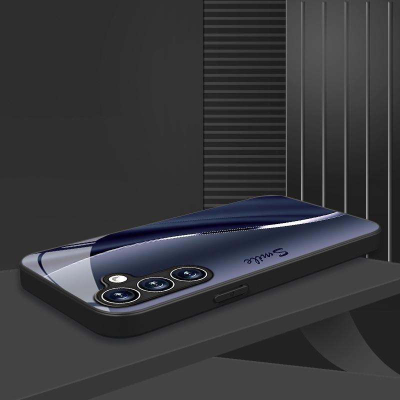 Business Men's High-quality Glass Phone Case Suitable for Samsung Galaxy S26 S25 S24 S23 S22 S20 FE/Ultra/Plus Anti Fall
