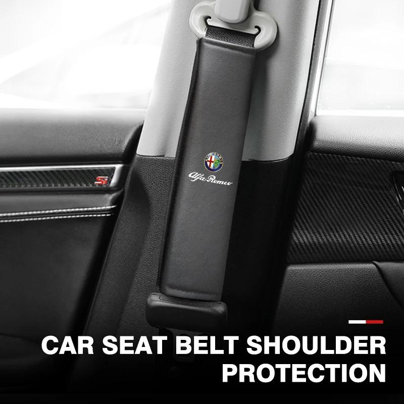 Car Stickers For Alfa Romeo Car Belts Covers Padding Carbon Fiber Belt Shoulder Accessories For Alfa Romeo 159 Giulietta Giulia