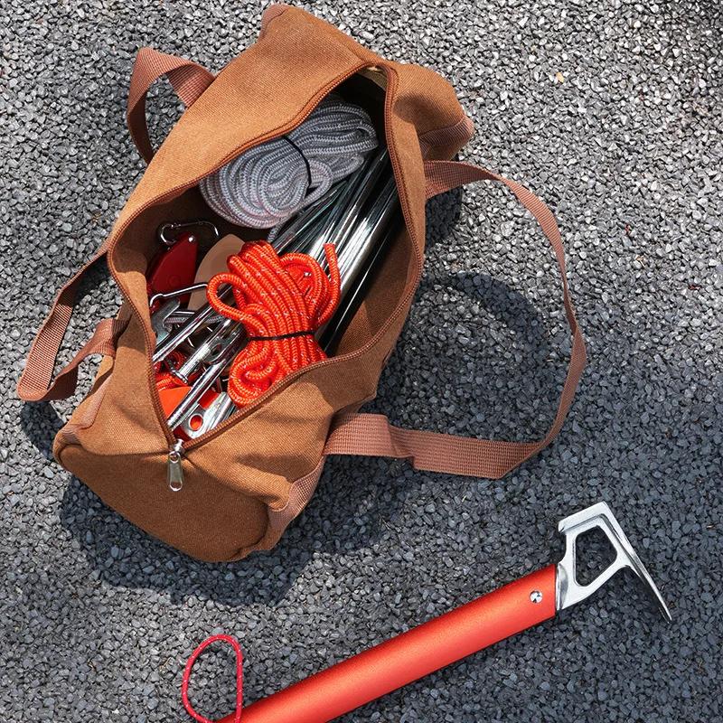 Camping Tools Storage Bag Large Capacity Camping Tool Organizer Bag Lightweight Tent Peg Ground Nail Holder Bag Camping Supplies