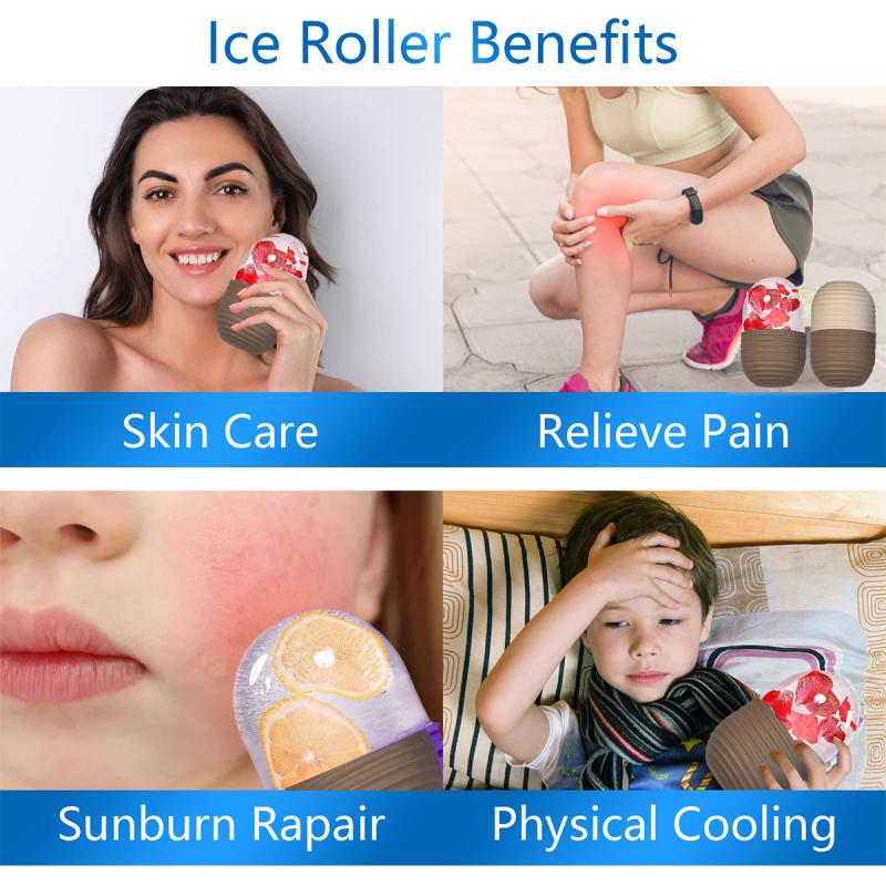 1Pcs Silicone Ice Face Roller Ice Cube Beauty Massage Ice Mold For Eye Puffiness Ice Facial Roller Shrink Pores Soothing Beauty