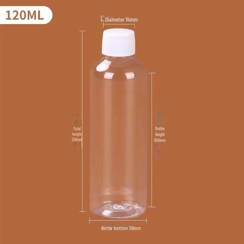 Transparent Plastic Bottle with Lid - Empty Small Trial Pack for Alcohol or Honey - Large Mouth Capsule Bottle