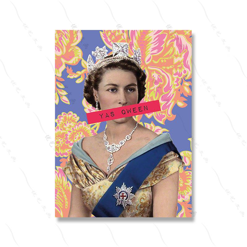 Feminist Lyrics Quote Queen Elizabeth Canvas Painting Retro Funny Virgin Mary Prayer Religious Print Poster Wall Art Room Decor