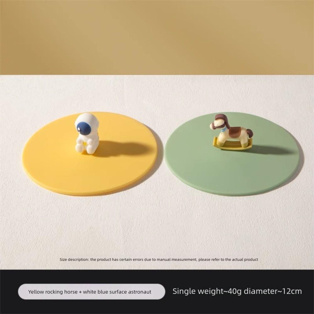 Heat-Resistant Sealed Lids Leak Proof Suction Cup Cover Cute Dustproof Cup Cover  Tea