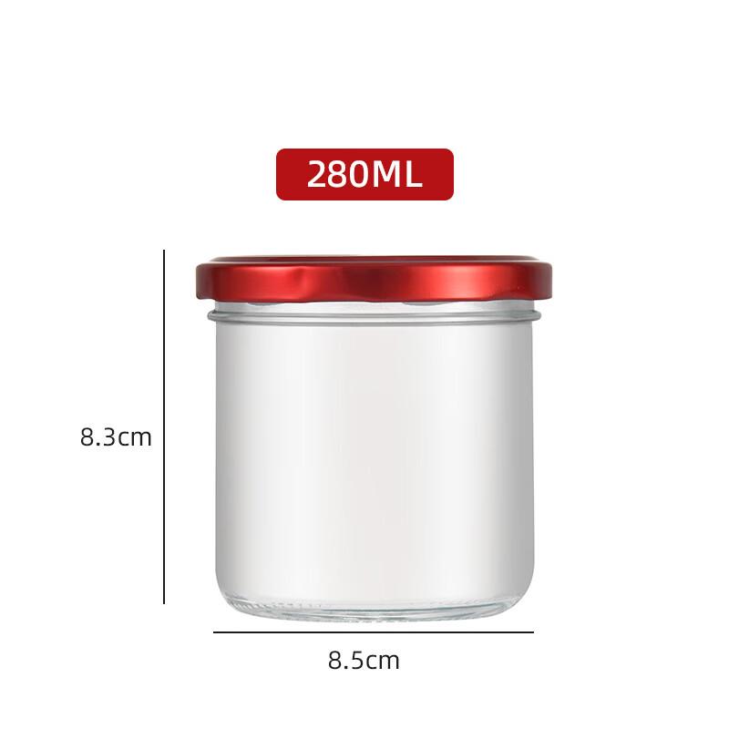 280ml Wide-Mouth Glass Storage Jars (10-Pack)
