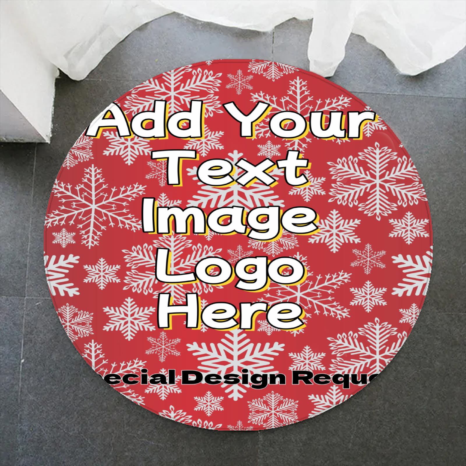 

2026 Christmas Custom Photo Carpet Personalized Carpet Soft Rug Anti-Slip Rug For Home Sofa Decor Gift For Christmas Birthday Round 60x60cm