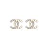 Perlmutt-Inlay Doppel-C Ohrringe Damenohrringe Gold AB4735-B04007-N8563