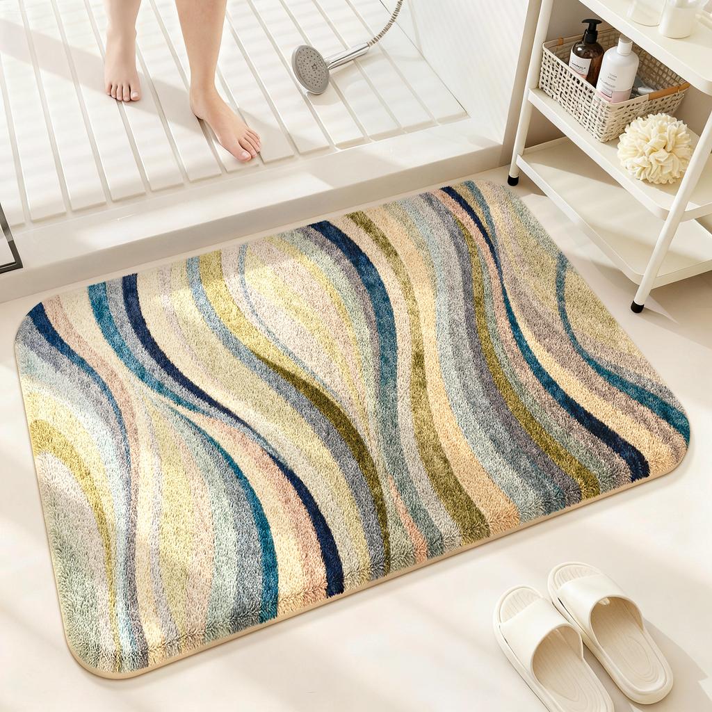 Imitation Cashmere Bathroom Floor Mat Toilet Toilet Toilet Door Absorbent Foot Mat Household Quick-drying Carpet