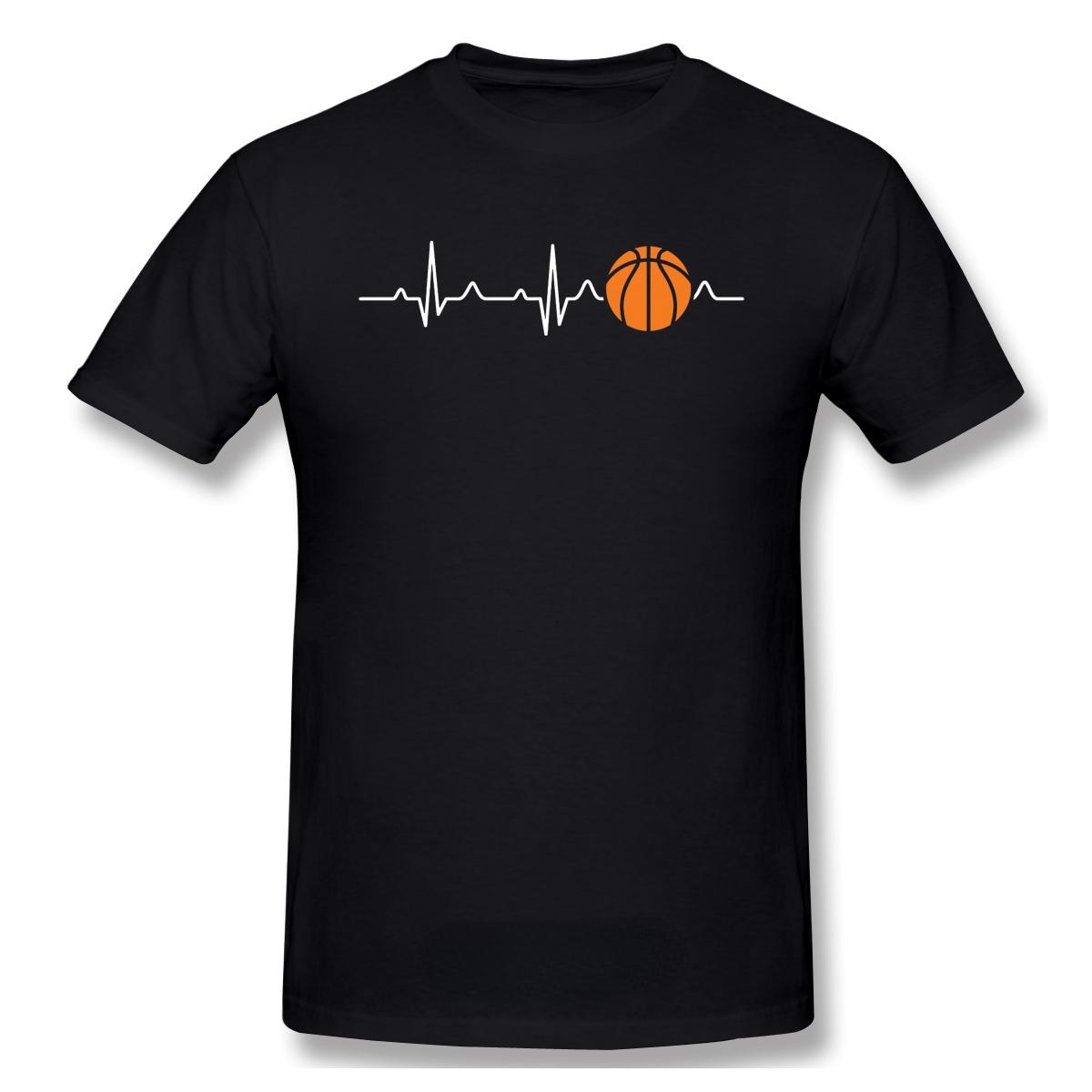 

Men Clothing Basketball Heartbeat TShirt Men Birthday Gifts Short Sleeves Funny Tees Fashion Graphic Tshirts Ropa Hombre 4XL