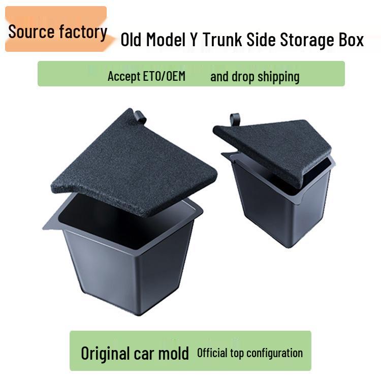 

Подходит для Tesla Model Y/3 Рестайлинг Бокс для хранения сбоку багажника и аксессуары для бокового кармана.