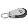 Stainless Steel Shell Dual Bearings Mute Pulley Block Nylon Wheel Groove 360 Degree Rotation