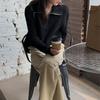 Autumn New Zipper Sweater Knitted Sweater Women Loose Wear Foreign Style Design Sense Niche