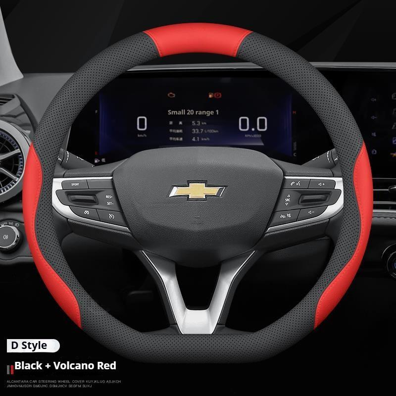 Leren Stuurwielhoes voor Chevrolet Aveo Cruze Spark Orlando Prisma Sail Tracker Silverado Camaro Equinox Accessoires