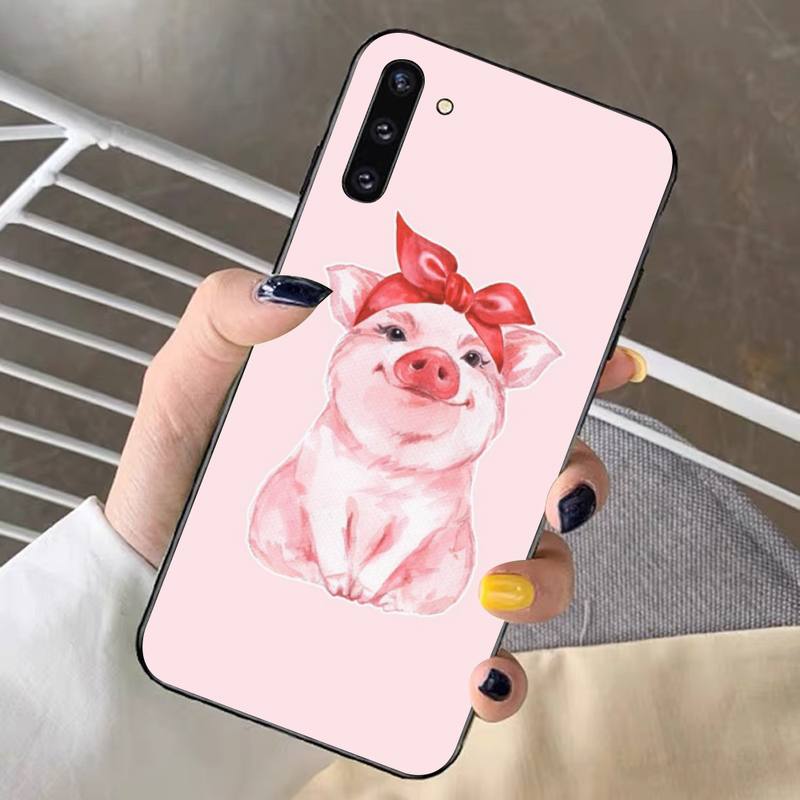 Cute Little Pet Pig Phone Case for Samsung Note 5 7 8 9 10 20 Pro Plus Lite Ultra A21 12 72