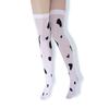 Kawaii Silk Socks Cosplay Stockings Cow Printed Pantyhose Cow Spots Printed Thigh High Stockings