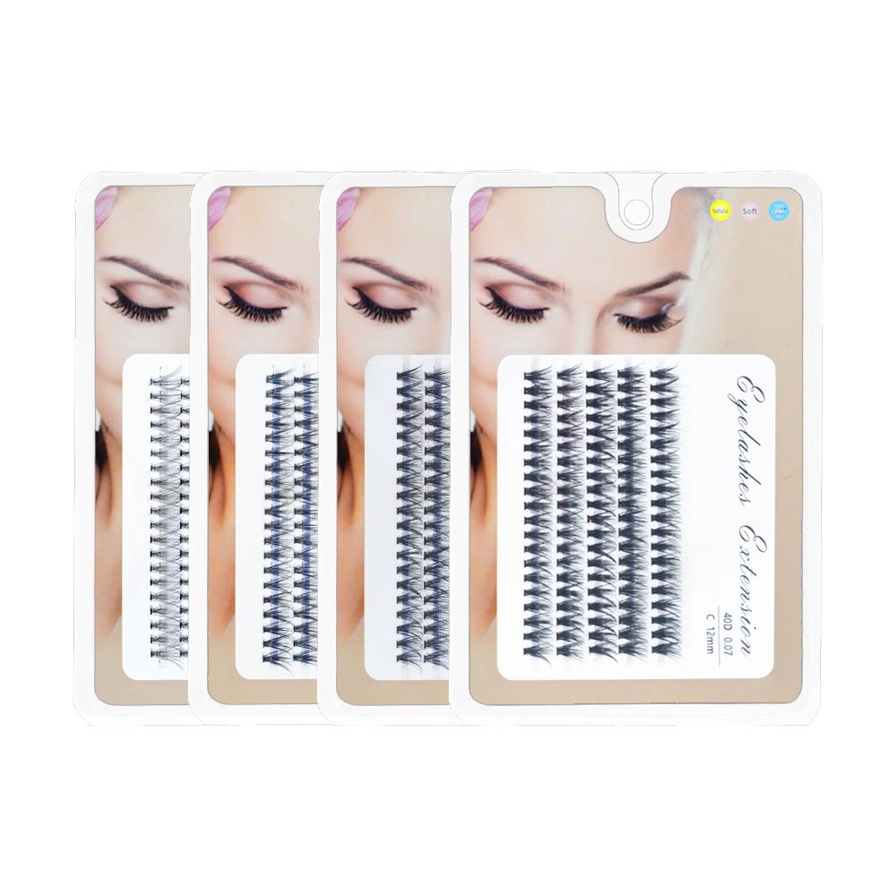 100pcs Heat Bonded Cluster Lashes Makeup Individual Cluster Eye Lashes Grafting Fake False Eyelashes